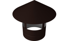 Дымник на трубу круглый d150 0,5 Satin с пленкой RAL 8017 шоколад