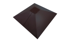 Колпак на столб под фонарь 390х390мм 0,5 Satin с пленкой RAL 7024 мокрый асфальт