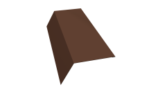 Планка карнизная 120х80 Grand Line 0,45 PE с пленкой NL 805 серо-коричневый гефест (2м)