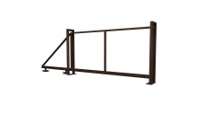 Ворота откатные Жалюзи Texas 2,0х3,5 RAL 8017 без заполнения (ламель 150 мм)