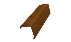 Декоративная накладка на столб универсальная угловая 80х80 для забора жалюзи 0,45 Print Elite Golden Wood TwinColor (2,5м)