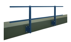 Ограждение кровельное для парапета с боковым креплением (2,0х1,2) RAL 5017 транспортный синий