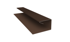 Планка П-образная завершающая сложная Корабельная Доска Grand Line 0,45 Drap-double TX RAL 8017 шоколад (2м)