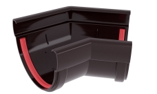 Угол желоба 135 град.Дизайн 135 ПВХ Grand Line шоколадный (RAL 8017