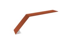 Планка карнизная для мягкой кровли 100х60 Grand Line 0,5 Satin Matt RAL 8004 терракота (2м)