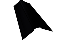 Планка конька фигурного 100х100 Grand Line 0,45 Drap ST RAL 9005 черный (2м)