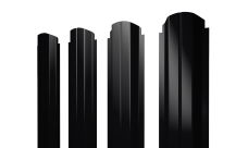 Штакетник П-образный A фигурный Grand Line 0,5 Satin RAL 9005 черный