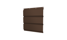 Софит металлический Grand Line центральная перфорация 0,45 Drap-double TX с пленкой RAL 8017 шоколад