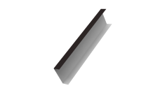 Декоративная накладка на столб универсальная 62х55 для забора жалюзи Grand Line 0,5 Satin Matt RAL 9005 черный (3м)