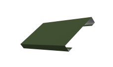 Ламель лицевая 125 забора жалюзи Texas Grand Line 0,5 Satin Matt TX RAL 6020 хромовая зелень