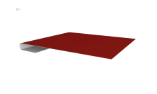 Планка завершающая Grand Line 0,5 Satin с пленкой RAL 3011 коричнево-красный (2м)