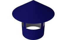 Дымник на трубу круглый d160 0,45 PE с пленкой RAL 5002 ультрамариново-синий