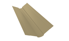 Планка ендовы верхней фигурной 100x100 0,45 PE lite с пленкой RAL 1014 слоновая кость (2м)