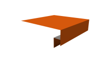 Планка околооконная сложная Блок-Хаус новый 250х50х27 Grand Line 0,45 ПЭ с пленкой RAL 2004 оранжевый (2м)