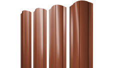 Штакетник Круглый фигурный Grand Line 0,45 Drap TR RAL RAL 8004 терракота