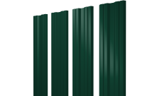 Штакетник Twin с прямым резом 0,45 Drap TX RAL 6005 зеленый мох