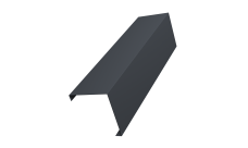 Декоративная накладка на столб универсальная угловая 60х60 для забора жалюзи Grand Line 0,45 Drap TwinColor RAL 7024 мокрый асфальт (2,5м)