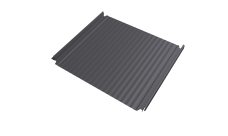 Кликфальц Double Pro Gofr Grand Line 0,45 Drap TX с пленкой на замках RAL 7004 сигнальный серый