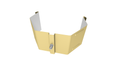 Крепление трубы для гофры на кирпич Vortex Lite PE RAL 1014 слоновая кость