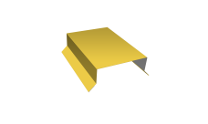 Парапетная крышка прямая 100мм 0,45 PE с пленкой RAL 1018 цинково-желтый (2,5м)