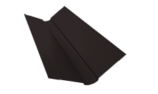 Планка ендовы верхней фигурной 150x150 0,5 PurLite Matt RAL 9005 черный темный (2м)