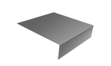 Планка лобовая/околооконная простая 190х50 0,5 Satin с пленкой RAL 9006 бело-алюминиевый (2м)