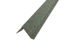 Планка ветровая Grand Line c базальтовой крошкой для мягкой кровли 60х30х90 Фартук S5 зеленая 1,25м
