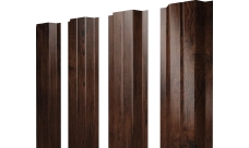 Штакетник П-образный A с прямым резом Grand Line 0,45 Print Elite Cherry Wood TwinColor