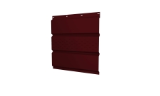 Софит металлический Grand Line центральная перфорация 0,45 Drap с пленкой RAL 3005 красное вино