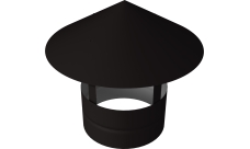 Дымник на трубу круглый d110 0,5 Satin с пленкой RR 32 темно-коричневый