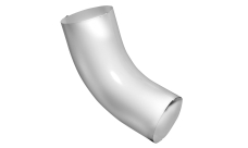 Колено 60 град Grand Line PU 100 мм RAL 9003 сигнальный белый