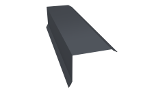 Планка торцевая 80х100 Grand Line 0,45 PE-Double с пленкой RAL 7024 мокрый асфальт (2м)