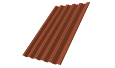 Профнастил НС35R Grand Line 0,5 Satin Matt RAL 8004 терракота