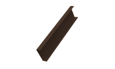 Декоративная накладка на столб универсальная 62х55 для забора жалюзи Grand Line 0,5 PurLite Matt RAL 8017 шоколад (3м)