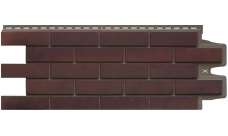 Фасадная панель Grand Line Клинкерный кирпич Design Plus кофе с темно-бежевым швом