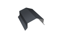 Парапетная крышка угольная 125мм 0,5 Rooftop Бархат RAL 7024 мокрый асфальт (3м)