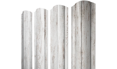 Штакетник Круглый фигурный Grand Line 0,45 Print Elite Snow Wood TwinColor