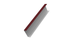 Декоративная накладка на столб универсальная 80х80 для забора жалюзи Grand Line 0,45 PE RAL 3005 красное вино (3м)