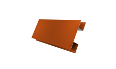 Планка H-образная стыковочная сложная 0,45 PE с пленкой RAL 2004 оранжевый (2м)