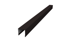 Планка вертикальная лицевая для забора жалюзи Palermo Grand Line 0,5 PurLite Matt RAL 9005 черный (2,5м)