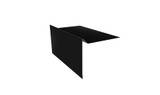 Планка ветровая для мягкой кровли 100х20х70 0,45 Drap TR RAL 9005 черный (3м)