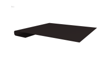 Планка завершающая 0,5 Velur X RAL 9005 черный (2м)