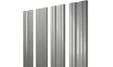 Штакетник Twin с прямым резом 0,45 Drap TX RAL 7047 телегрей 4