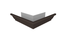 Угол желоба внешний Vortex Lite Matt 130мм RR 32 темно-коричневый