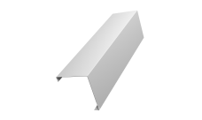 Декоративная накладка на столб универсальная угловая 62х55 для забора жалюзи Grand Line 0,5 PE RAL 9003 сигнальный белый (2м)
