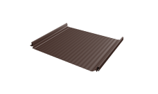 Кликфальц Pro Gofr Grand Line 0,5 Atlas X с пленкой на замках RAL 8017 шоколад