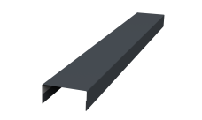 Ламель лицевая стартовая/финишная забора жалюзи Texas 55мм для калиток и ворот (с заполнением ламелями 125) Grand Line 0,45 Drap TX RAL 7024 мокрый асфальт