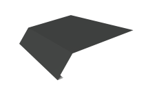 Планка карнизная 135х50 Фартук S14 над желобом 0,5 Satin Matt TX RAL 7016 антрацитово-серый (3м)