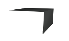 Планка околооконная простая 250х50 0,5 Satin с пленкой RAL 7016 антрацитово-серый (2м)