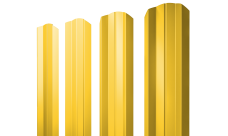 Штакетник М-образный A фигурный 0,45 PE RAL 1018 цинково-желтый